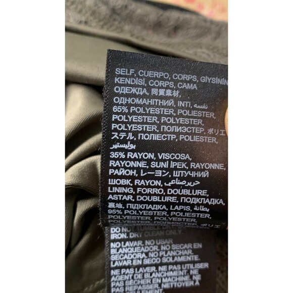 Bebe Olive Lace Overlay Scarf Hem Dress Sweatshirt Strappy NWT $139 Size S - Picture 8 of 13